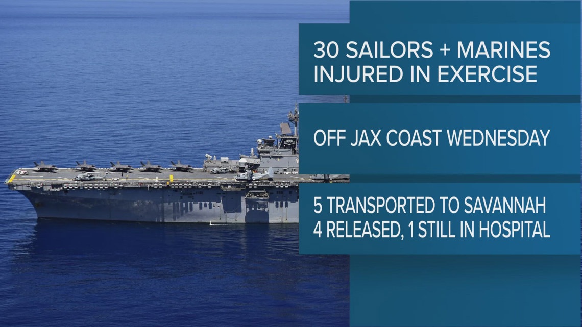 30 sailors and Marines injured off coast of Jacksonville [Video]
