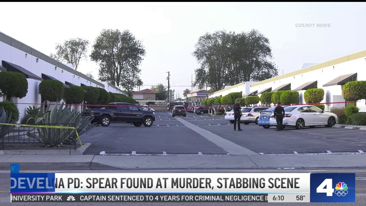 Long spear found at murder scene in Santa Ana  NBC Los Angeles [Video]