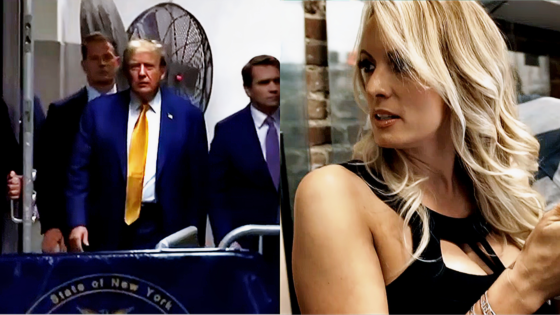 Reporters Bombard Trump at Court After Stormy Daniels News [Video]