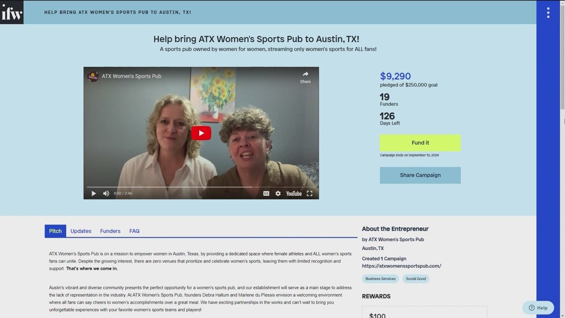A new women’s sports bar is coming to Austin [Video]