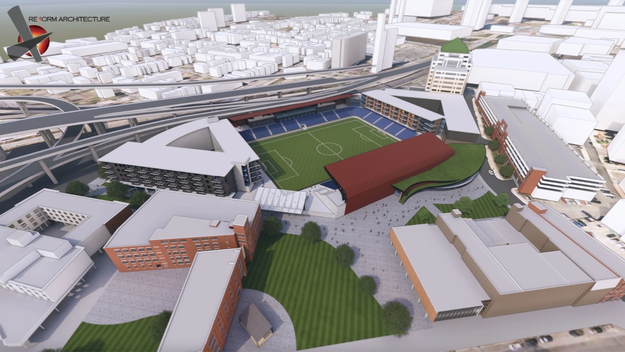 Group wants to bring pro soccer franchise to Albany; new downtown stadium proposed [Video]