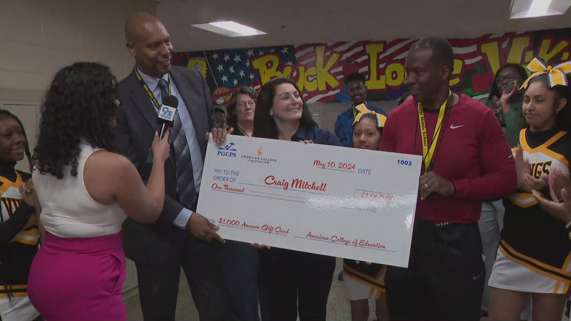 Teacher appreciation: PGCPS surprises teachers with cash awards [Video]