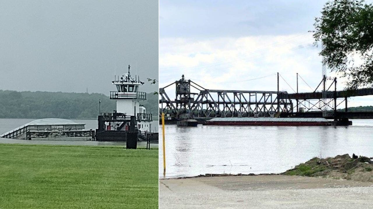 Large barge crashes into historic bridge in Iowa [Video]
