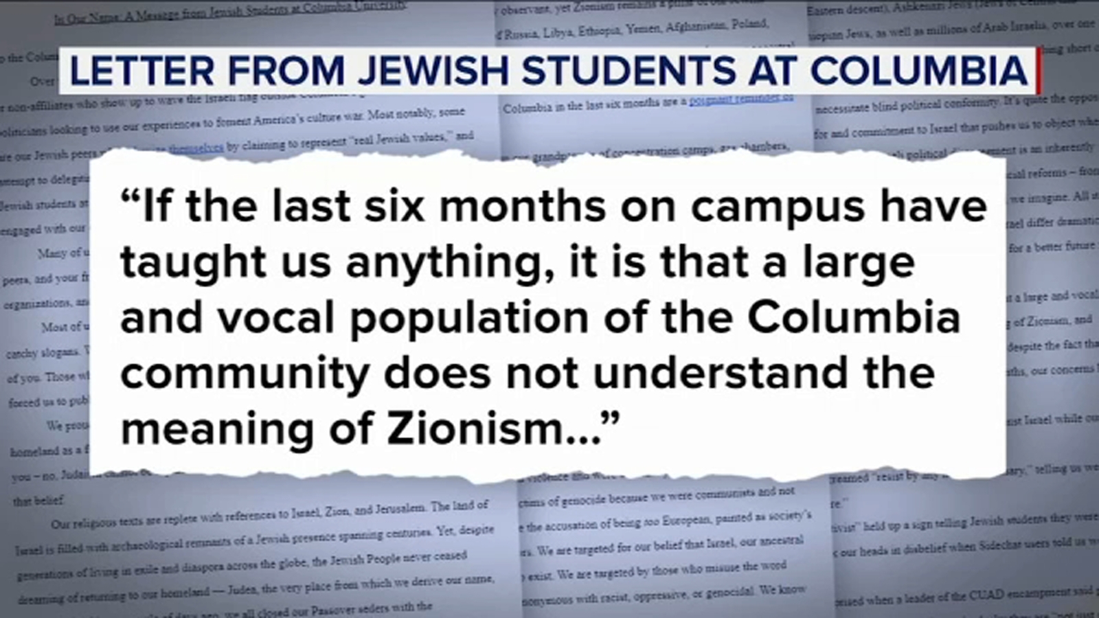 Columbia Jewish students pen letter about pro-Palestinian campus protests over war between Israel and Gaza [Video]