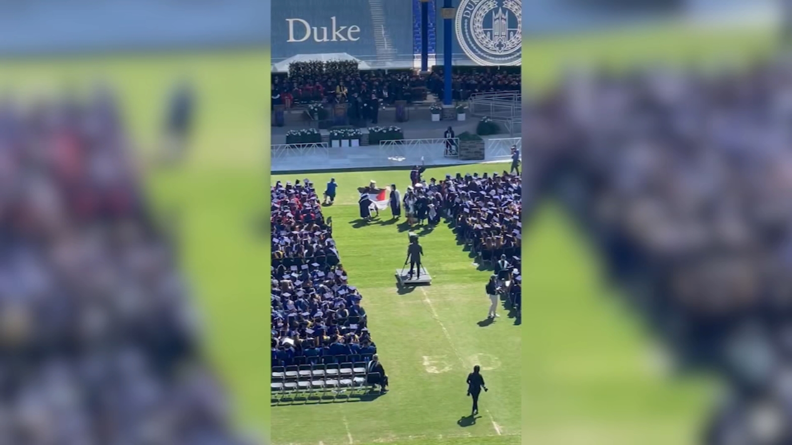 Graduation 2024 | Dozens of Pro-Palestinian Duke University students walk out ahead of Jerry Seinfeld’s commencement speech [Video]