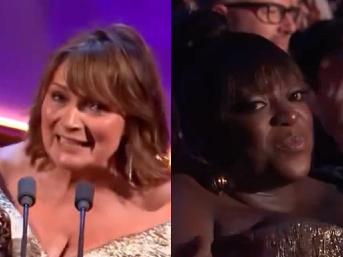 Baftas: Loose Women star Judi Love appears to roll eyes at Lorraine Kelly during TV Awards [Video]