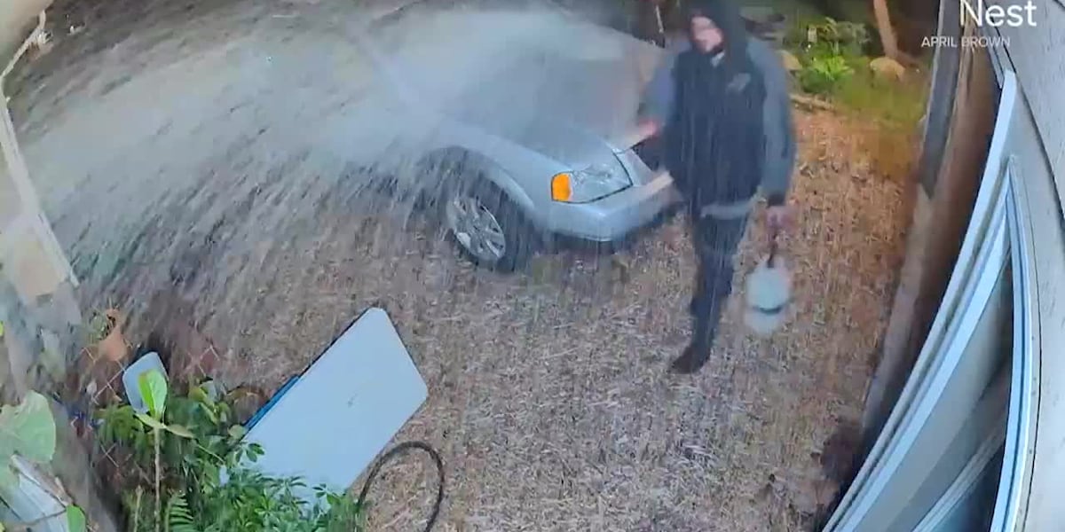 Disturbing: Man seen spraying fuel on womans home before setting it on fire [Video]