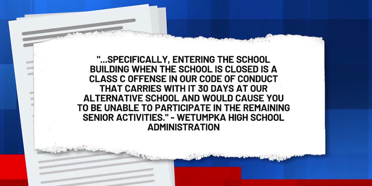 Wetumpka High School senior prank update [Video]