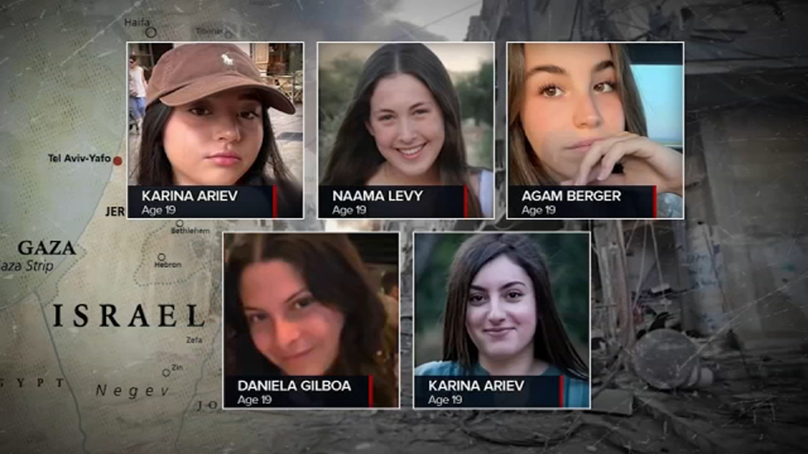 Israeli Hostage Center releases video of 5 girls being abducted by Hamas on Oct. 7