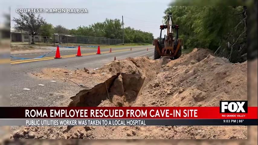 First Responders Rescue Roma Utility Worker From Caved-In Site [Video]