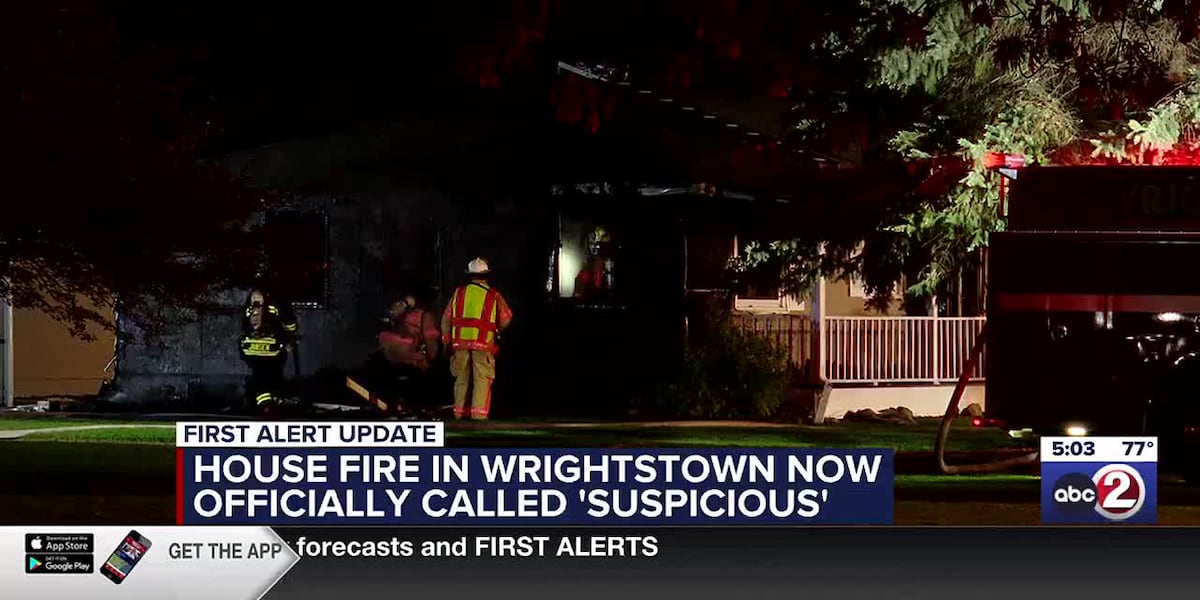 House fire in Wrightstown now officially called suspicious by authorities [Video]