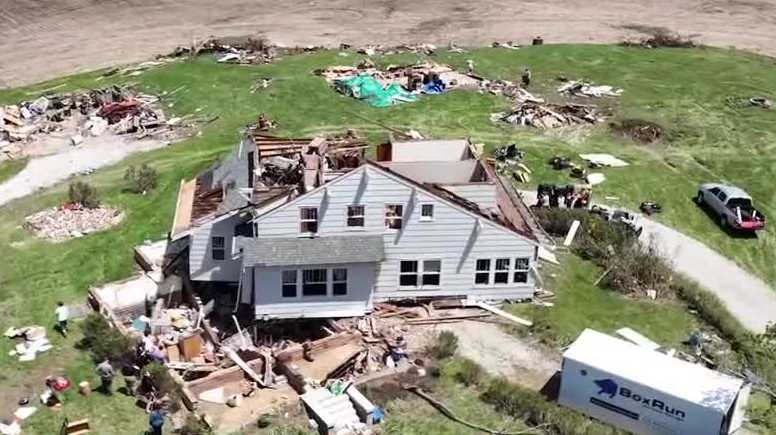 Iowa man thankful to be alive after tornado lifts and rotates home [Video]