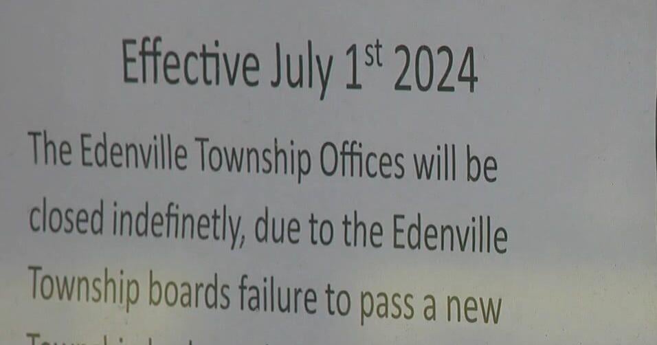 Edenville Twp. closed indefinitely after failing to pass budget | Video