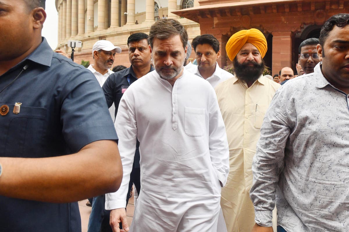 Indian opposition leader Rahul Gandhi sparks protests with remarks attacking ruling BJP in parliament [Video]