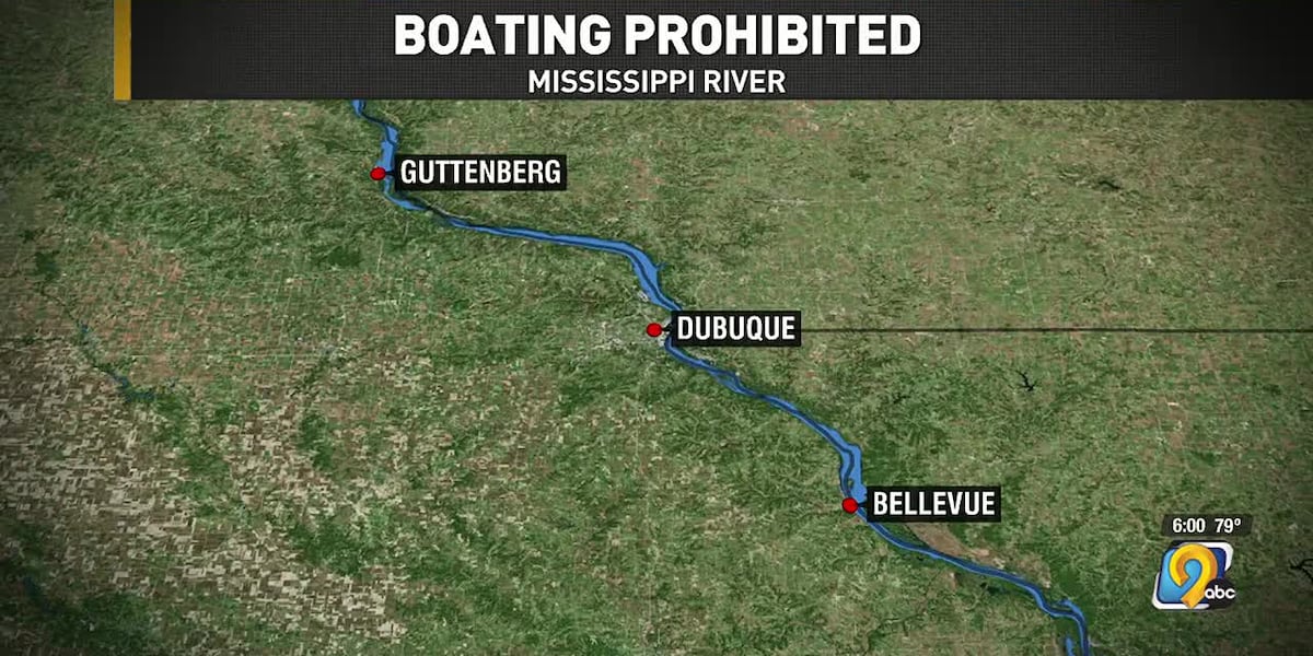 Recreational boating banned on Mississippi River in Dubuque due to flooding [Video]