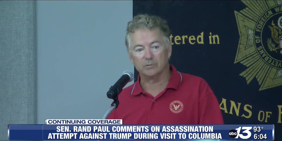 Sen. Rand Paul comments on assassination attempt against former President Trump [Video]