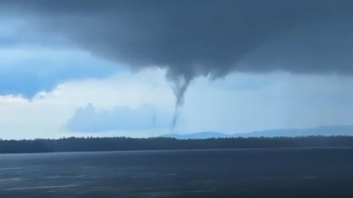 Possible waterspout spotted over Sebago Lake [Video]