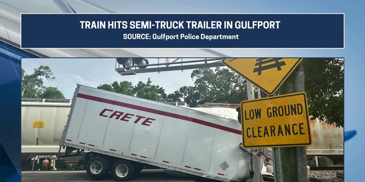 Train hits 18-wheeler in Gulfport [Video]