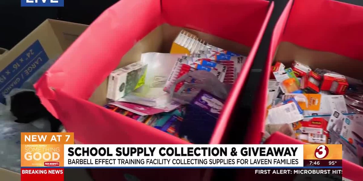 Gym collecting school supplies for Laveen families [Video]