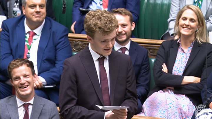 Baby of the House Sam Carling delivers first speech aged 22 | News [Video]
