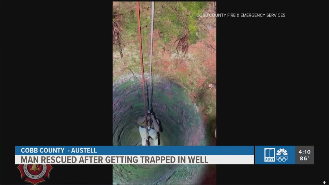Man rescued after falling into 50-foot well in Cobb County [Video]